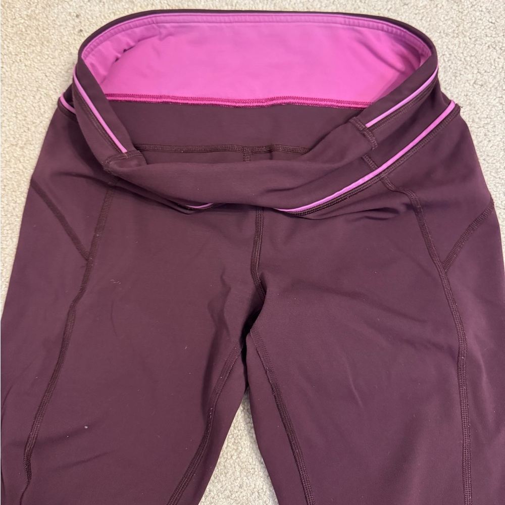 Lululemon Pace Queen‎ 7/8 Leggings Raspberry Pink Womens Size 6. - Picture 5 of 10